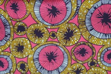 RED DANDELION Afrikanischer Wax Print Stoff